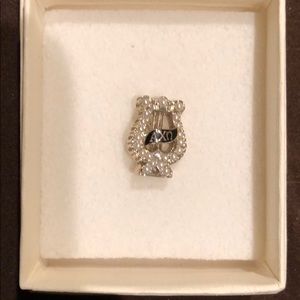 Full pearl AXO alpha chi omega membership pin